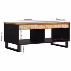 vidaXL Coffee Table Side Table Accent Table Sofa Tea Table Solid Wood Mango - multicolour, 90x50x40 cm