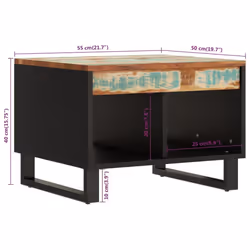 vidaXL Coffee Table Side Table Accent Table Sofa Table Solid Wood Reclaimed - Additional view 6