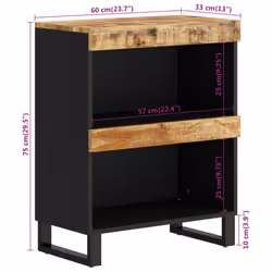 vidaXL Side Cabinet Bedside Cabinet Sideboard Side Table Solid Wood Acacia - light brown