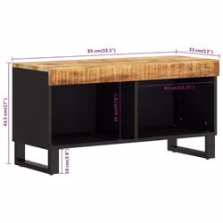 vidaXL TV Cabinet TV Stand Unit Entertainment Centre Solid Wood Reclaimed - light brown - Additional view 7