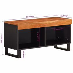vidaXL TV Cabinet TV Stand Media Unit Entertainment Centre Solid Wood Acacia - Additional view 3