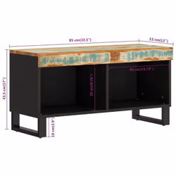 vidaXL TV Cabinet TV Stand Unit Entertainment Centre Solid Wood Reclaimed - multicolour - Additional view 7