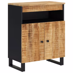 vidaXL Sideboard Side Cabinet with 2 Doors Cupboard Highboard Solid Wood Mango - light brown