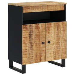 vidaXL Sideboard Side Cabinet with 2 Doors Cupboard Highboard Solid Wood Mango - light brown