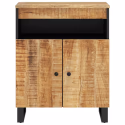 vidaXL Sideboard Side Cabinet with 2 Doors Cupboard Highboard Solid Wood Mango - light brown