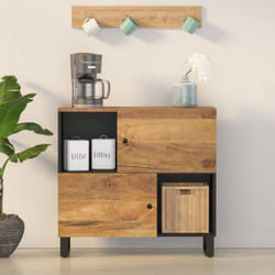 vidaXL Sideboard Side Cabinet with 2 Doors Cupboard Highboard Solid Wood Mango