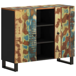 vidaXL Sideboard Side Cabinet with 2 Doors Cupboard Highboard Solid Wood Mango - multicolour
