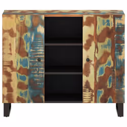 vidaXL Sideboard Side Cabinet with 2 Doors Cupboard Highboard Solid Wood Mango - multicolour