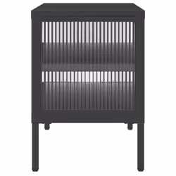 vidaXL TV Cabinet TV Stand Media Cabinet Unit Sideboard Black Glass and Steel - Additional view 5