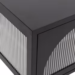 vidaXL TV Cabinet TV Stand Media Cabinet Unit Sideboard Black Glass and Steel - Additional view 7