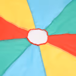 vidaXL Play Parachute for Kids Play Children Rainbow Parachute Toy Fabric - 3.5 m