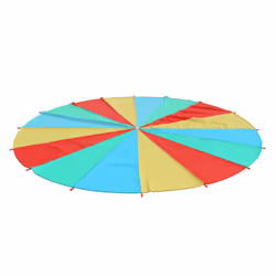 vidaXL Play Parachute for Kids Play Children Rainbow Parachute Toy Fabric - 6 m