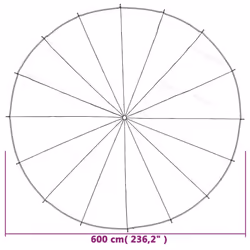 vidaXL Play Parachute for Kids Play Children Rainbow Parachute Toy Fabric - 6 m - Additional view 4