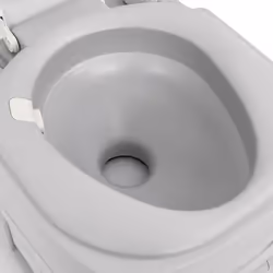 vidaXL Portable Camping Toilet Portable Toilet Grey and White 22+12 L HDPE - Additional view 7