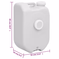 vidaXL Portable Water Tank with Adapter Outdoor Waste Water Storage 24 L Grey - Additional view 8