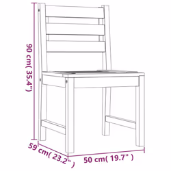 vidaXL Solid Wood Teak Garden Dining Set 3/5 Piece 110x110x77 cm/80x80x77 cm - 80 x 80 x 77 cm/ 5 piece - Additional view 8