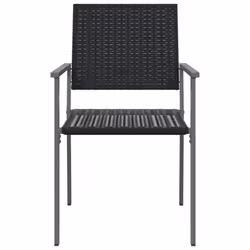VidaXL 364098 outdoor chair Terrace Polyrattan, Steel Black - Additional view 4