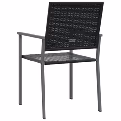 VidaXL 364098 outdoor chair Terrace Polyrattan, Steel Black - Additional view 6
