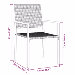 VidaXL 364098 outdoor chair Terrace Polyrattan, Steel Black - Additional view 8