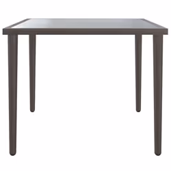 vidaXL Patio Table Gray 18.9""""x18.9""""x14.6"""" Steel - Additional view 2