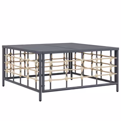 VidaXL 364133, Anthracite, Rattan, Steel, 110 kg, Adults & Children, 700 mm, 700 mm