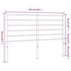 VidaXL 352350 headboard/footboard Black - Additional view 7