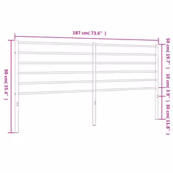 VidaXL 352355 headboard/footboard Black - Additional view 5