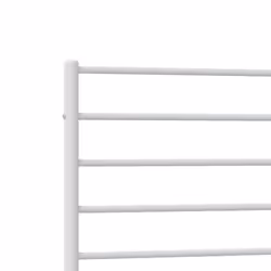 vidaXL Metal Bed Frame with Headboard Bed Base Mattress Foundation Bedstead - white, 90 x 190 cm/with headboard & footboard - Additional view 4