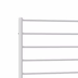 vidaXL Metal Bed Frame with Headboard Bed Base Mattress Foundation Bedstead - white, 100 x 200 cm/with headboard & footboard - Additional view 9