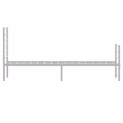 vidaXL Metal Bed Frame with Headboard Bed Base Mattress Foundation Bedstead - white, 107 x 203 cm/with headboard & footboard - Additional view 7