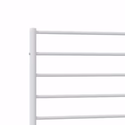 vidaXL Metal Bed Frame with Headboard Bed Base Mattress Foundation Bedstead - white, 107 x 203 cm/with headboard & footboard - Additional view 9