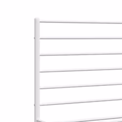 vidaXL Metal Bed Frame with Headboard Bed Base Mattress Foundation Bedstead - white, 120 x 190 cm/with headboard & footboard - Additional view 8