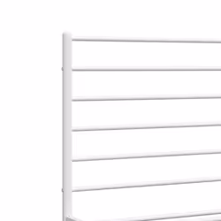 vidaXL Metal Bed Frame with Headboard Bed Base Mattress Foundation Bedstead - white, 140 x 190 cm/with headboard & footboard - Additional view 8