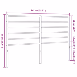 VidaXL 352400 headboard/footboard White - Additional view 7