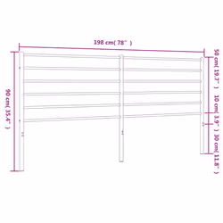 VidaXL 352405 headboard/footboard White - Additional view 7