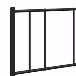 vidaXL Metal Bed Frame with Headboard Bed Base Mattress Foundation Bedstead - black, 140 x 190 cm/with headboard & footboard - Additional view 8