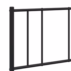 vidaXL Metal Bed Frame with Headboard Bed Base Mattress Foundation Bedstead - black, 160 x 200 cm/with headboard & footboard - Additional view 8