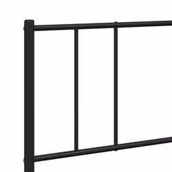 vidaXL Metal Bed Frame with Headboard Bed Base Mattress Foundation Bedstead - black, 183 x 213 cm/with headboard & footboard - Additional view 8
