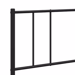 vidaXL Metal Bed Frame with Headboard Bed Base Mattress Foundation Bedstead - black, 193 x 203 cm/with headboard & footboard - Additional view 8