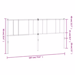 VidaXL 352516 headboard/footboard Black - Additional view 7
