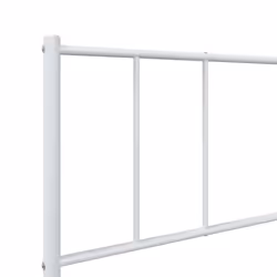 vidaXL Metal Bed Frame with Headboard Bed Base Mattress Foundation Bedstead - white, 100 x 200 cm/with headboard & footboard - Additional view 8