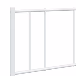 vidaXL Metal Bed Frame with Headboard Bed Base Mattress Foundation Bedstead - white, 120 x 190 cm/with headboard & footboard - Additional view 8