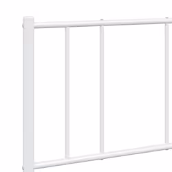 vidaXL Metal Bed Frame with Headboard Bed Base Mattress Foundation Bedstead - white, 120 x 200 cm/with headboard & footboard - Additional view 8