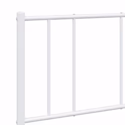 vidaXL Metal Bed Frame with Headboard Bed Base Mattress Foundation Bedstead - white, 135 x 190 cm/with headboard & footboard - Additional view 8