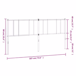 VidaXL 352565 headboard/footboard White - Additional view 7