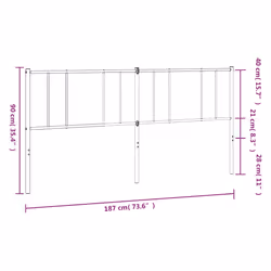 VidaXL 352566 headboard/footboard White - Additional view 7