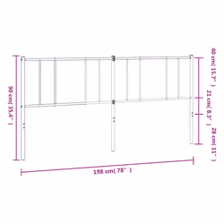 VidaXL 352567 headboard/footboard White - Additional view 7