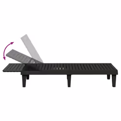 VidaXL 364148 outdoor chair Lounge Polypropylene (PP) Black - Additional view 8