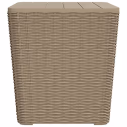 vidaXL Garden Table Side End Table with Removable Lid Light Brown Polypropylene - Additional view 4