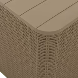 vidaXL Garden Table Side End Table with Removable Lid Light Brown Polypropylene - Additional view 6